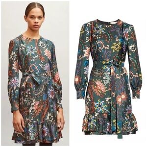 Tory Burch Floral Midi Dress - Multicolor